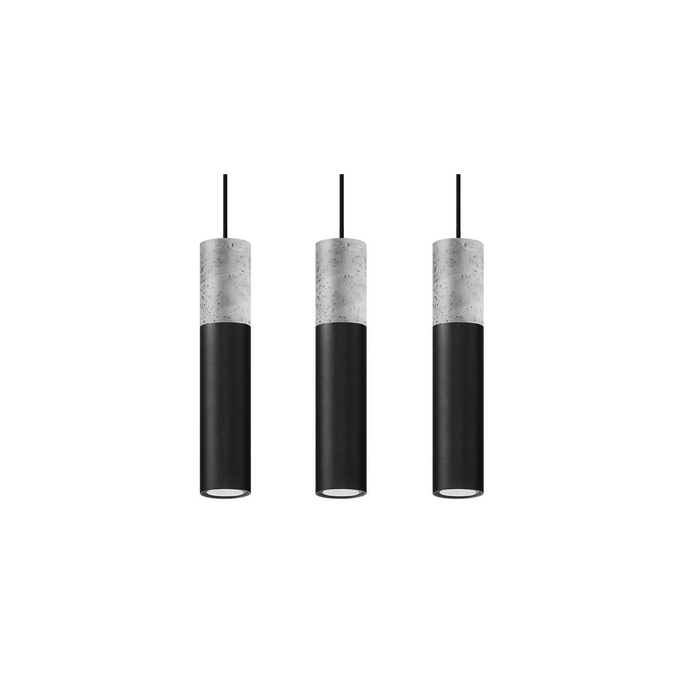 Lampa Wisząca Borgio 3 Czarny SL.0652 Sollux