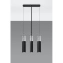 Lampa Wisząca Borgio 3 Czarny SL.0652 Sollux