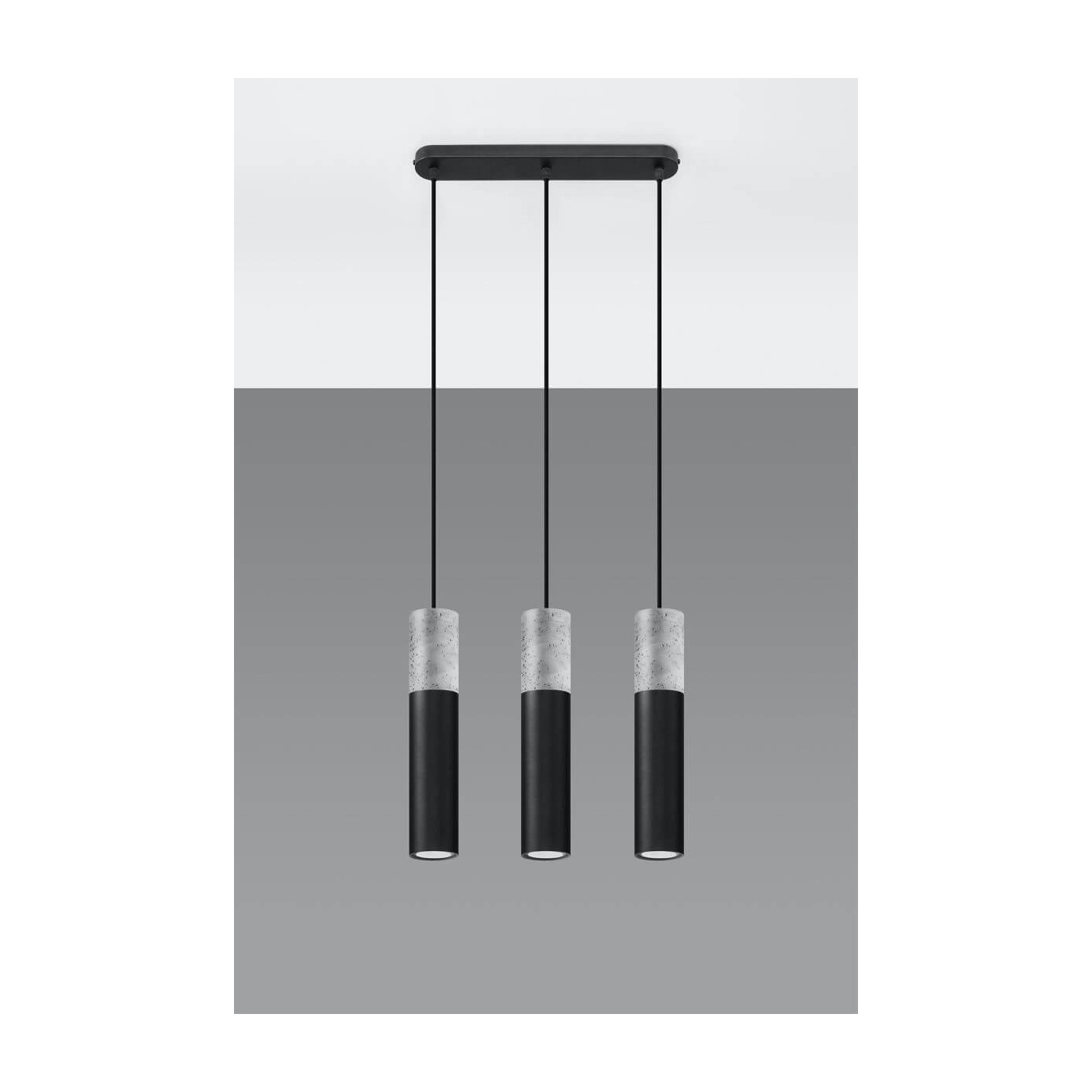 Lampa Wisząca Borgio 3 Czarny SL.0652 Sollux