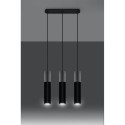 Lampa Wisząca Borgio 3 Czarny SL.0652 Sollux