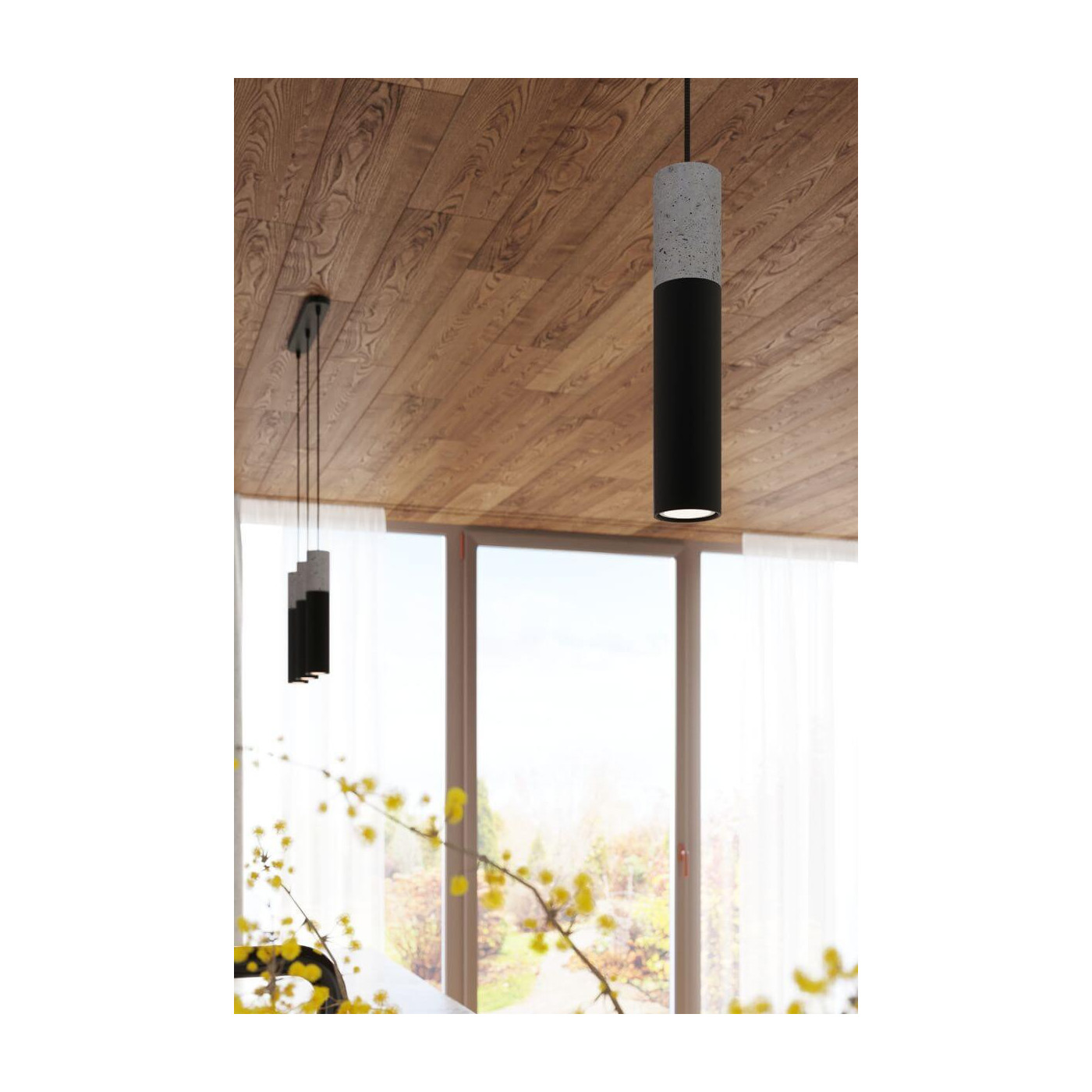 Lampa Wisząca Borgio 3 Czarny SL.0652 Sollux