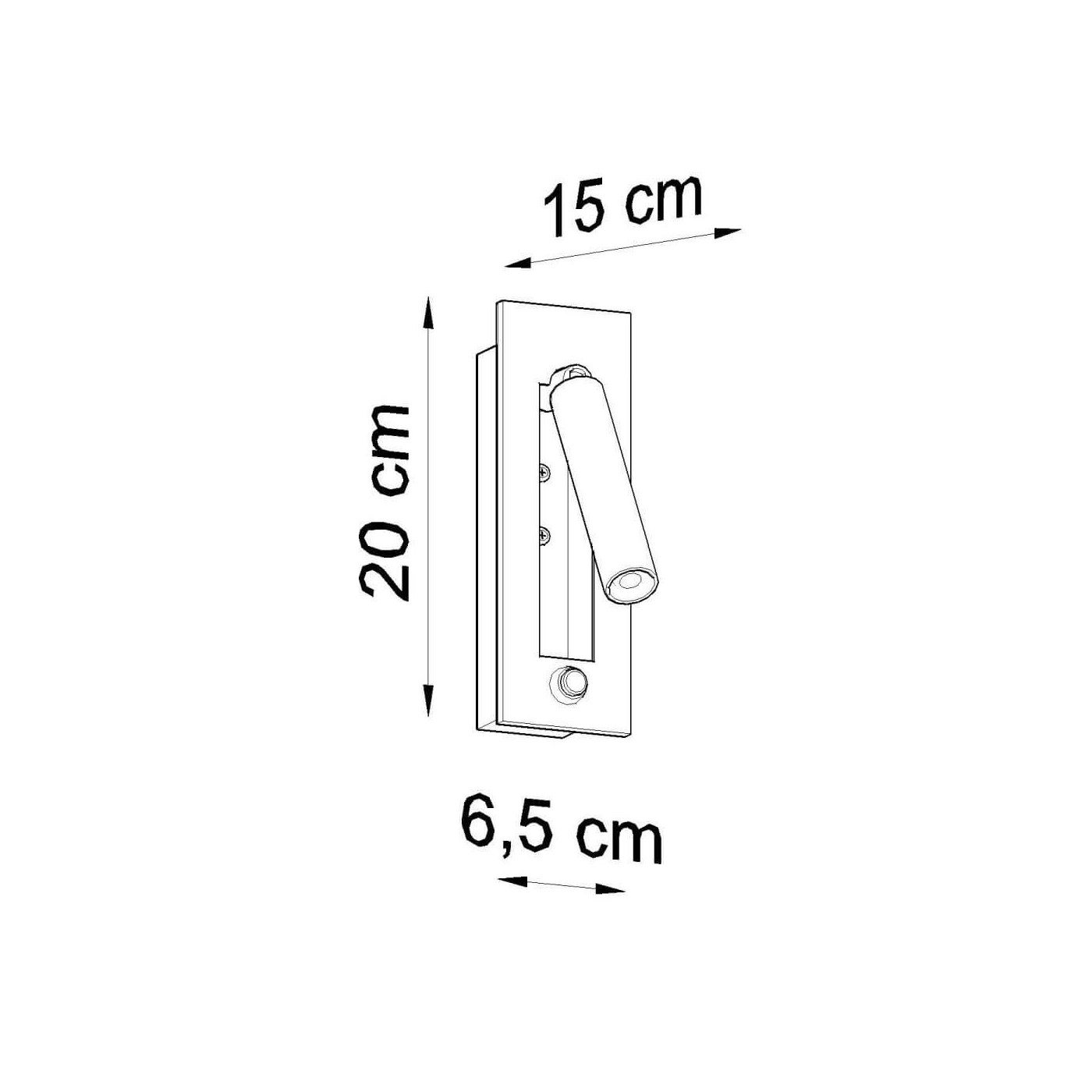 Kinkiet Enif Czarny SL.0956 Sollux