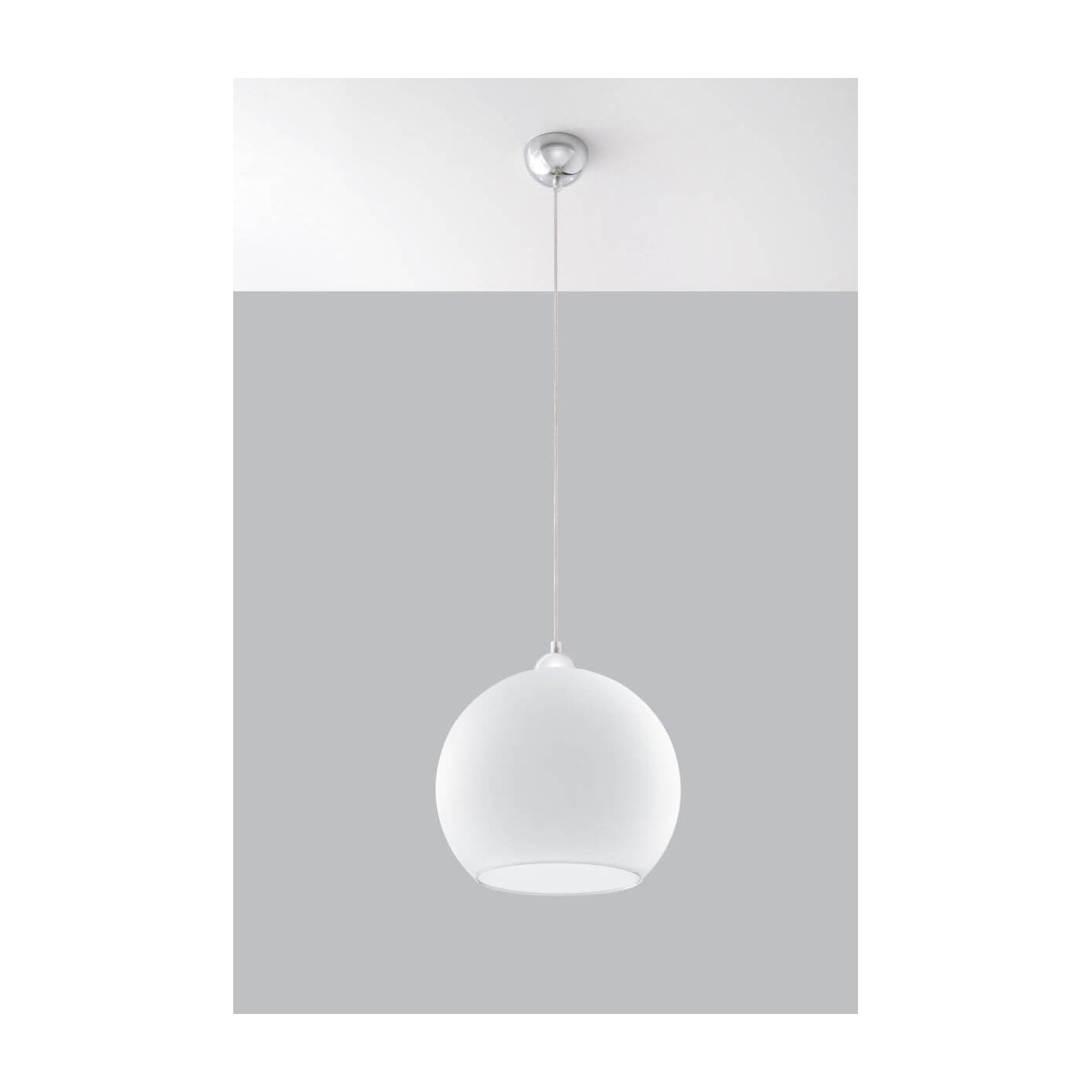Lampa Wisząca Ball Biała SL.0256 Sollux