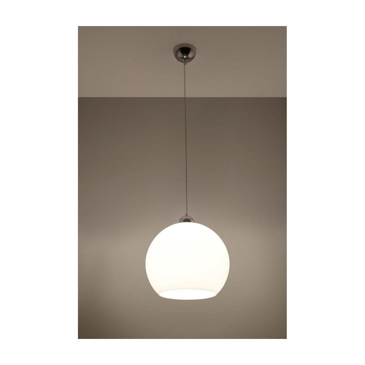 Lampa Wisząca Ball Biała SL.0256 Sollux