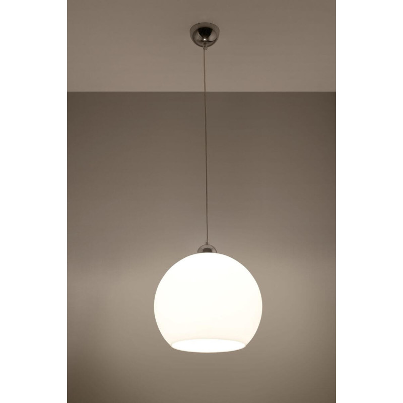 Lampa Wisząca Ball Biała SL.0256 Sollux