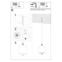 Lampa Wisząca Ball Biała SL.0256 Sollux