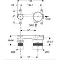 Element Podtynkowy Kit1 Poziomy A5948NU Ideal Standard