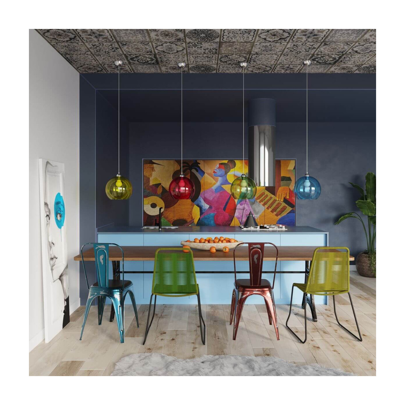 Lampa Wisząca Ball Biała SL.0256 Sollux