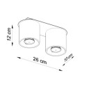 Plafon Orbis 2 Czarny SL.0054 Sollux