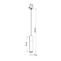 Lampa Wisząca Borgio 1 Biały SL.0647 Sollux