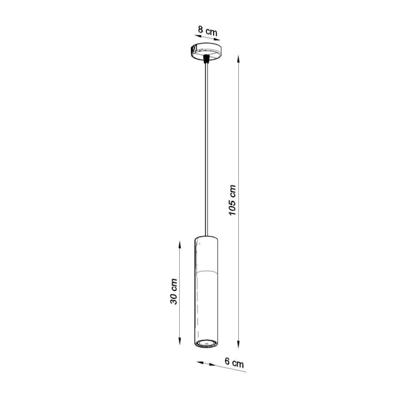 Lampa Wisząca Borgio 1 Biały SL.0647 Sollux