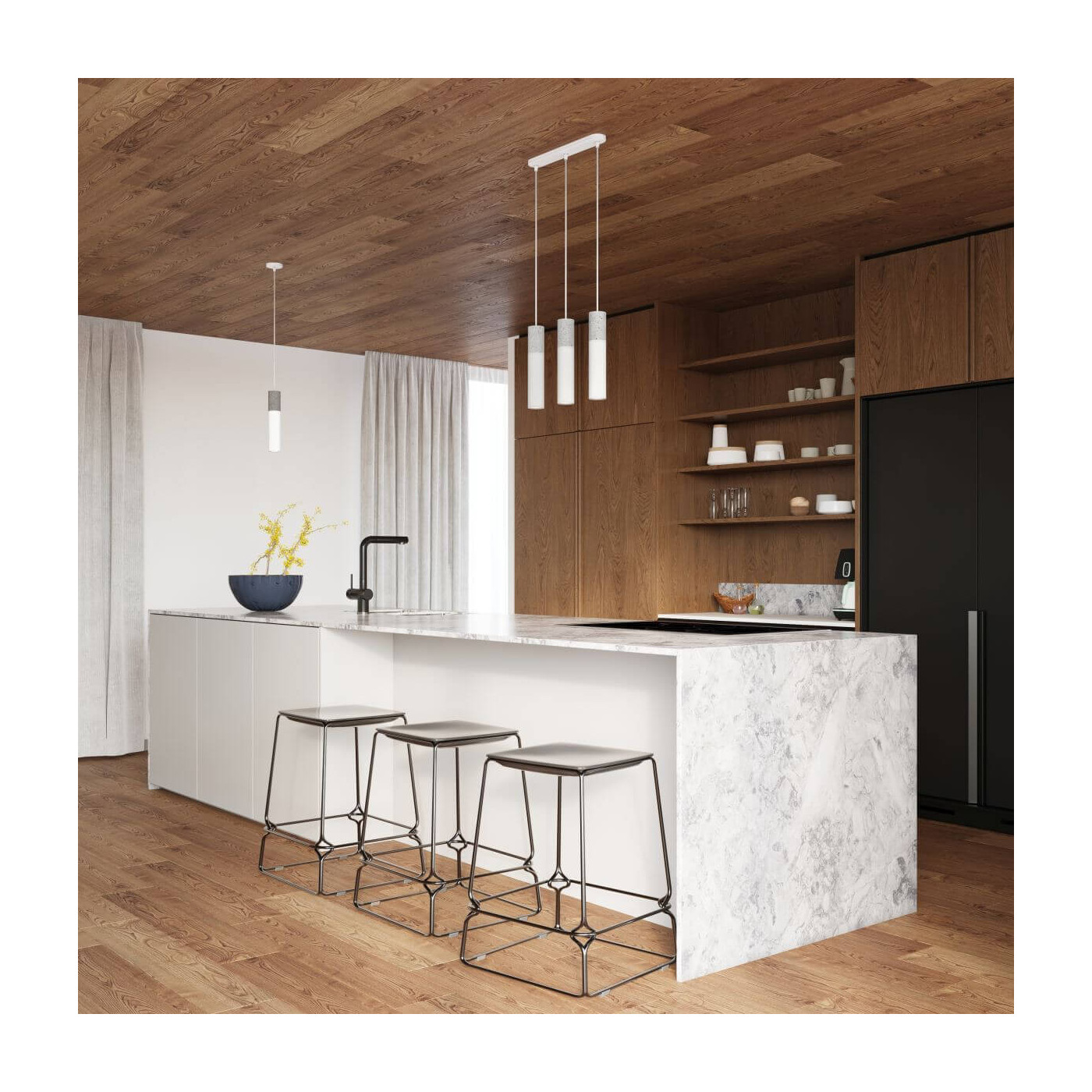 Lampa Wisząca Borgio 1 Biały SL.0647 Sollux