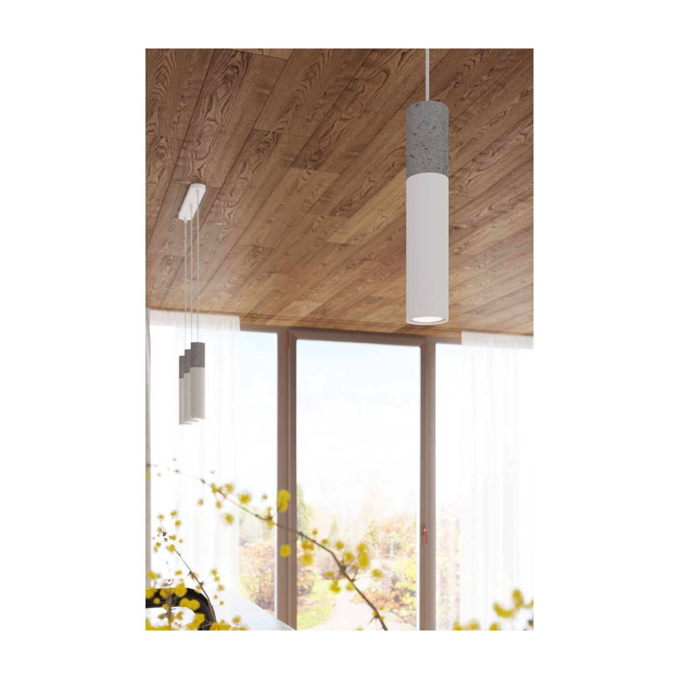 Lampa Wisząca Borgio 1 Biały SL.0647 Sollux