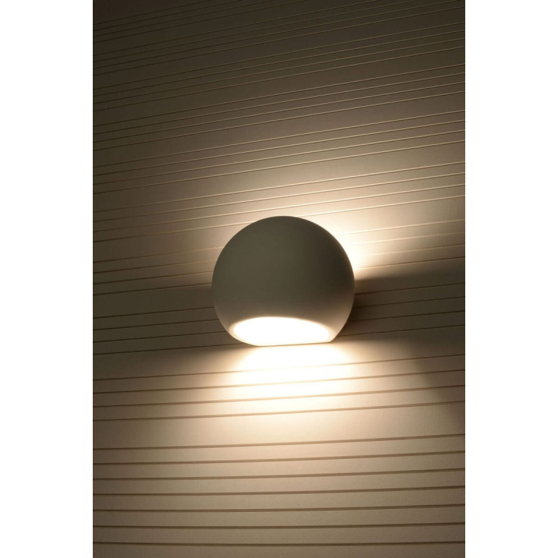 Kinkiet Ceramiczny Globe Biały SL.0032 Sollux