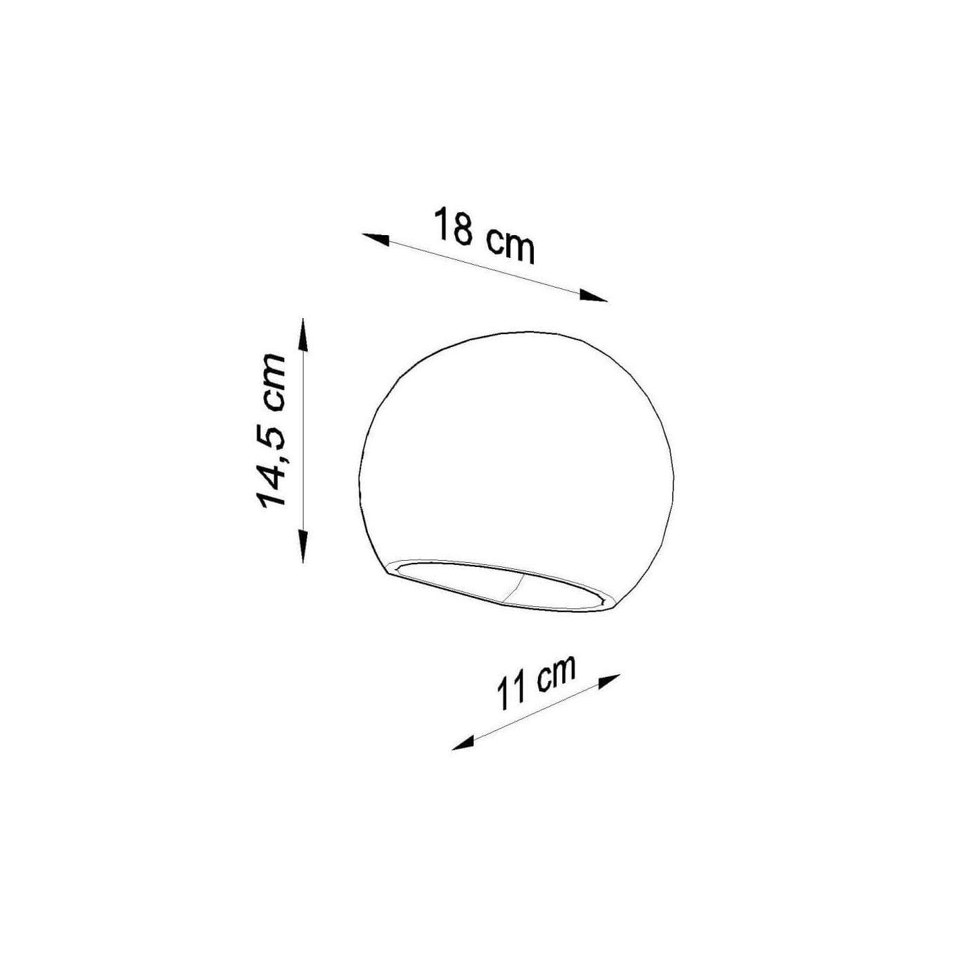 Kinkiet Ceramiczny Globe Biały SL.0032 Sollux