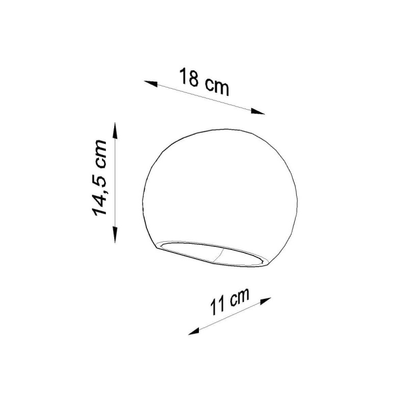 Kinkiet Ceramiczny Globe Biały SL.0032 Sollux