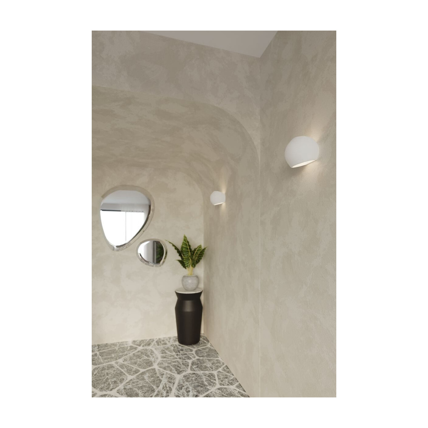 Kinkiet Ceramiczny Globe Biały SL.0032 Sollux