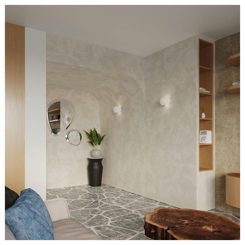 Kinkiet Ceramiczny Globe Biały SL.0032 Sollux