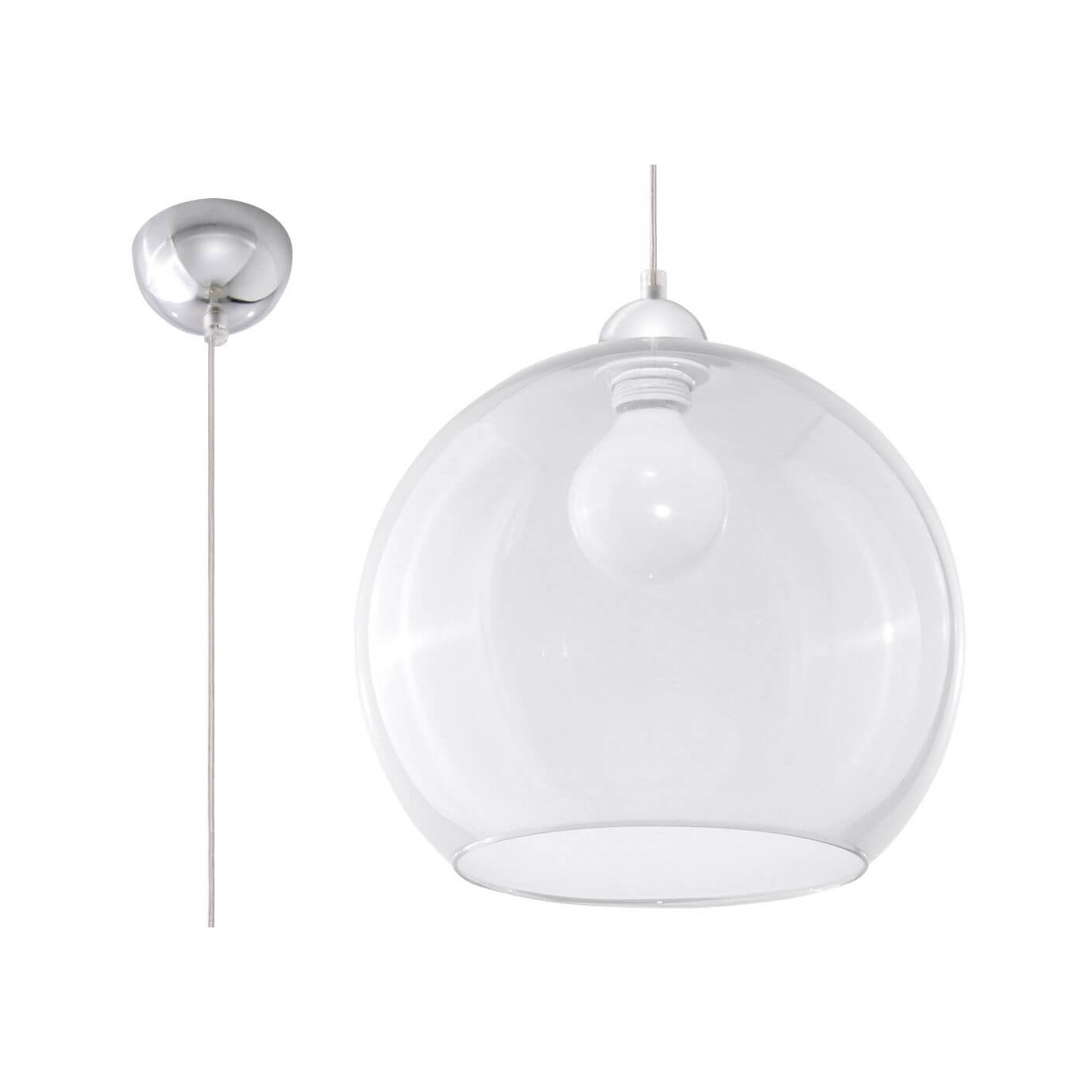 Lampa Wisząca Ball Transparentny SL.0248 Sollux