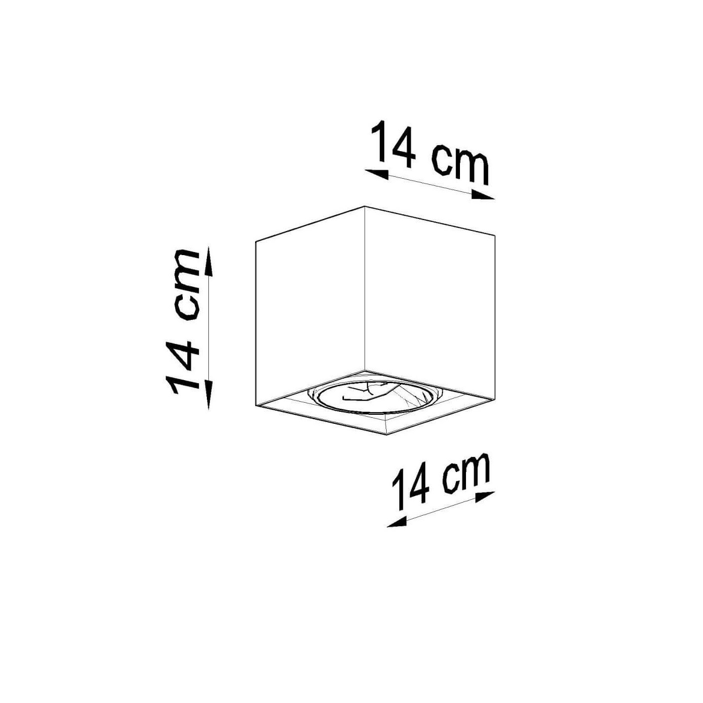 Plafon Valde 140 Beton SL.0646 Sollux