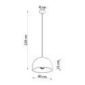 Lampa Wisząca Pablito Szary SL.0847 Sollux
