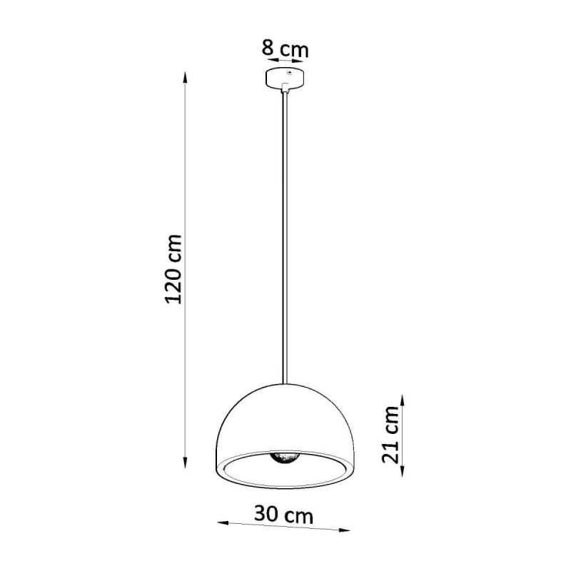 Lampa Wisząca Pablito Szary SL.0847 Sollux