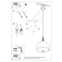 Lampa Wisząca Pablito Szary SL.0847 Sollux