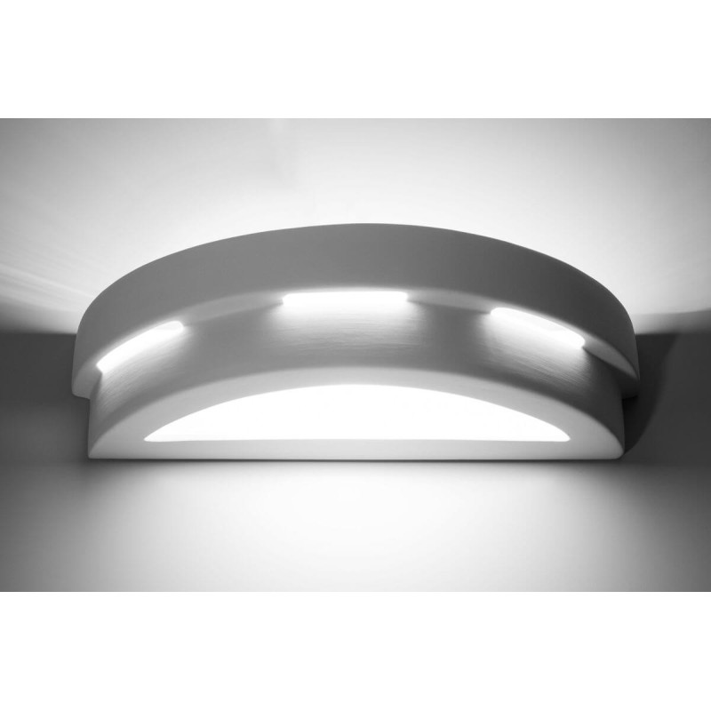 Kinkiet Ceramiczny Helios Biały SL.0002 Sollux