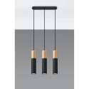 Lampa Wisząca Pablo 3 Czarna SL.0634 Sollux