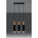 Lampa Wisząca Pablo 3 Czarna SL.0634 Sollux