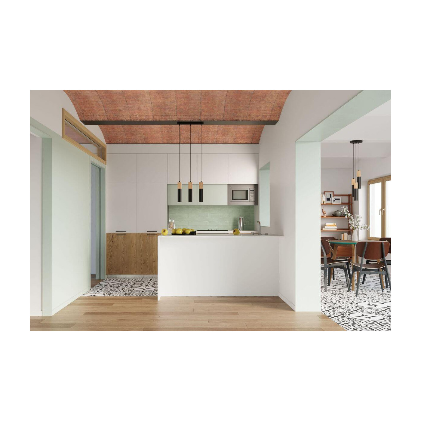 Lampa Wisząca Pablo 3 Czarna SL.0634 Sollux