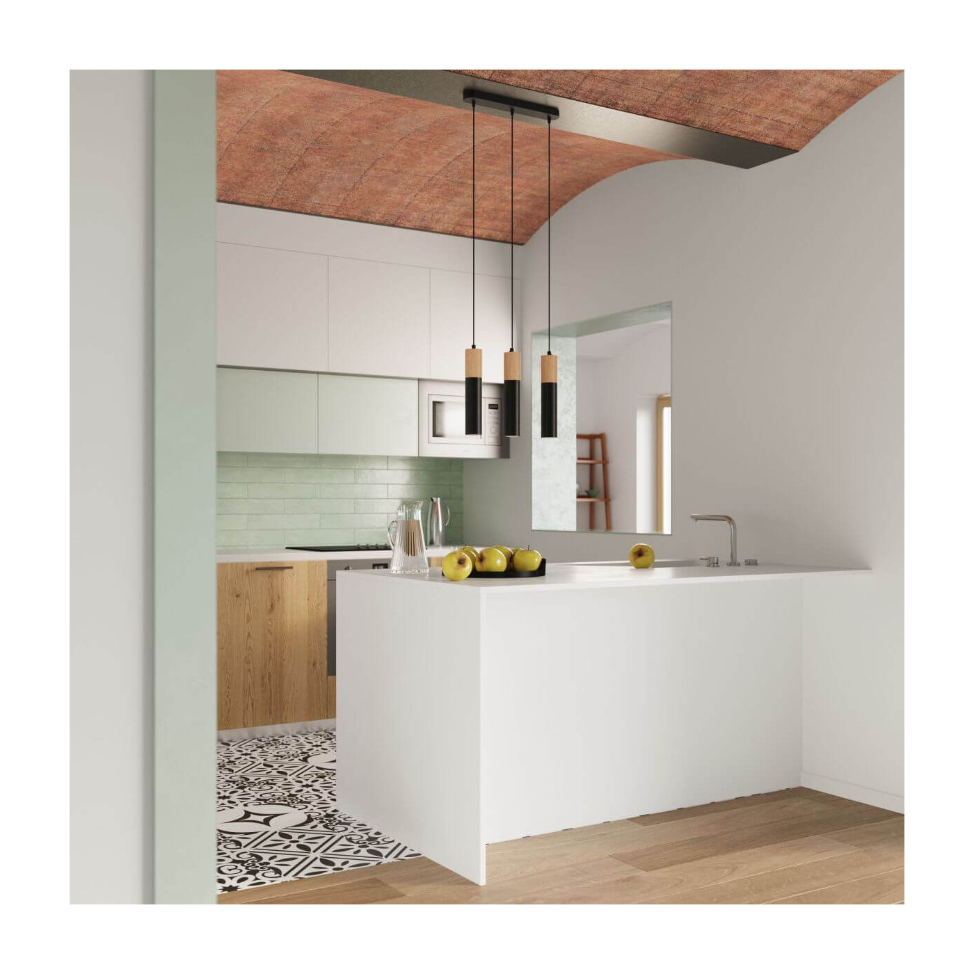 Lampa Wisząca Pablo 3 Czarna SL.0634 Sollux