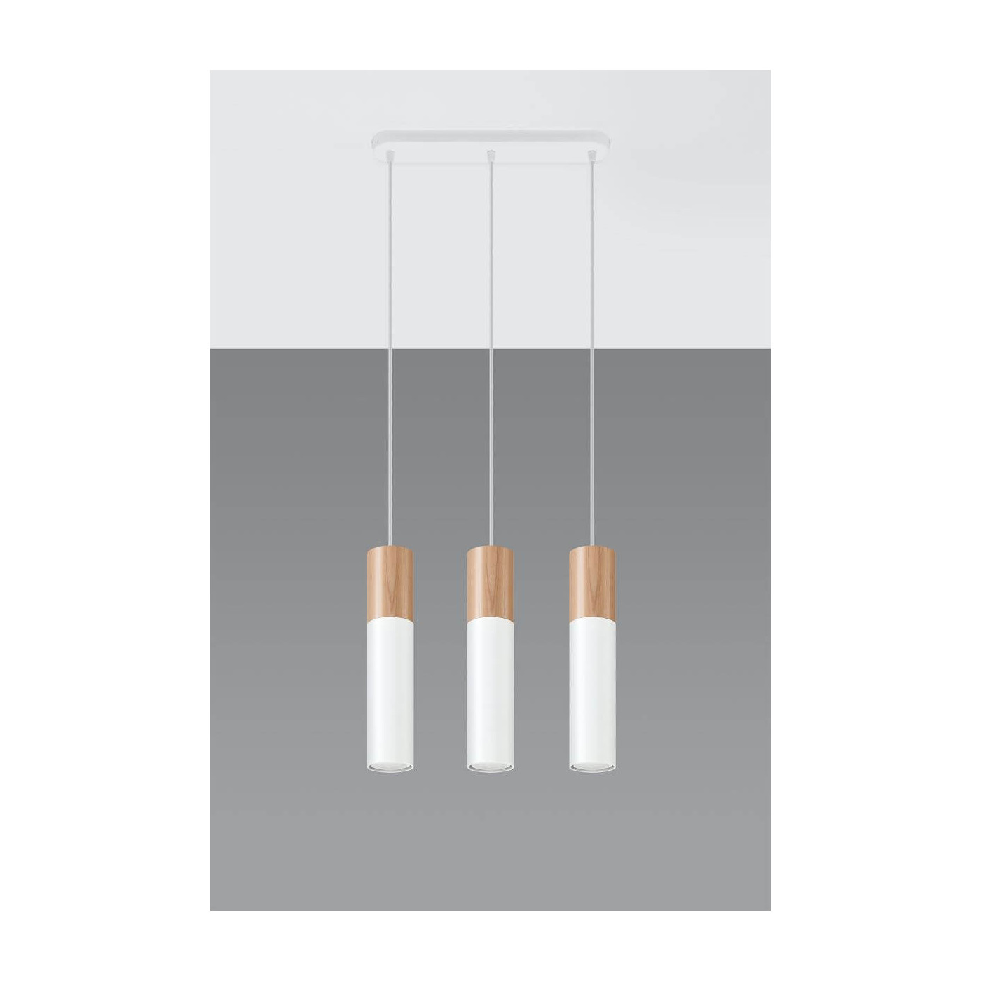 Lampa Wisząca Pablo 3 Biała SL.0630 Sollux