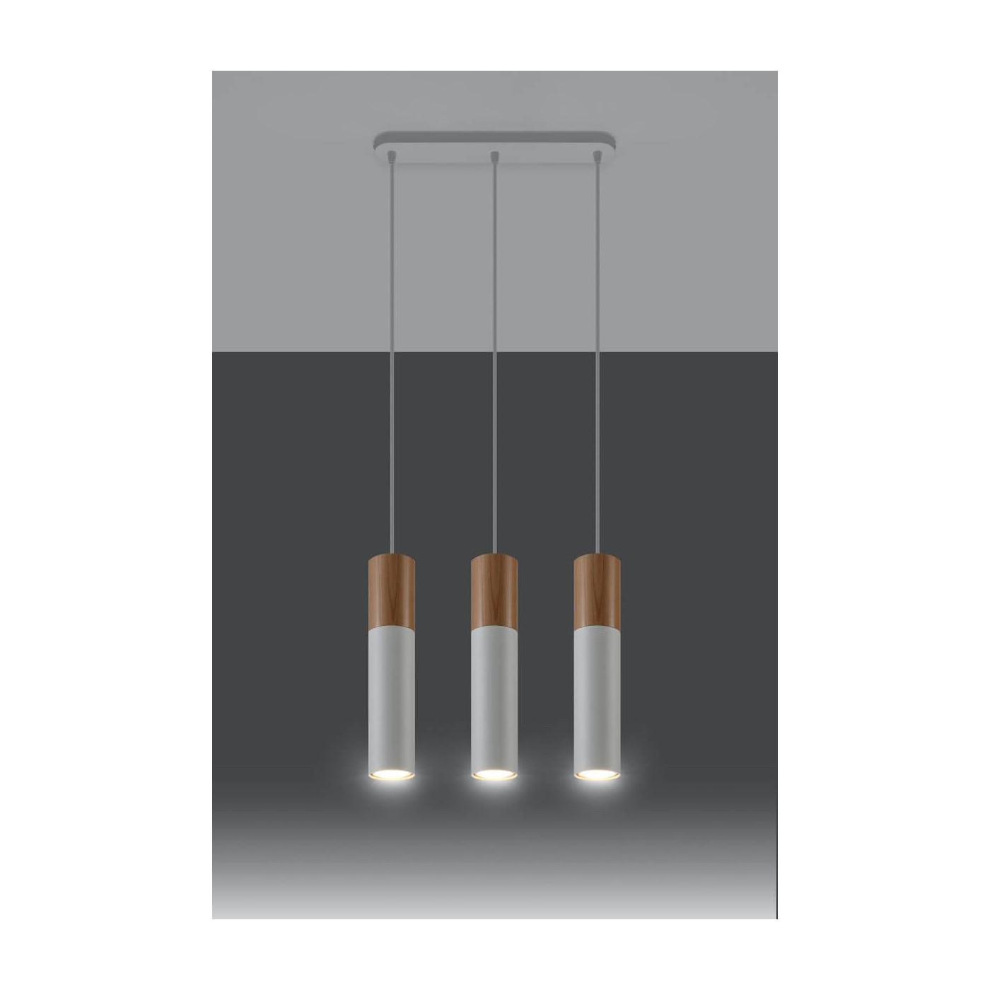 Lampa Wisząca Pablo 3 Biała SL.0630 Sollux