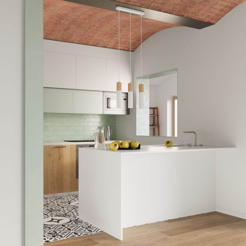 Lampa Wisząca Pablo 3 Biała SL.0630 Sollux
