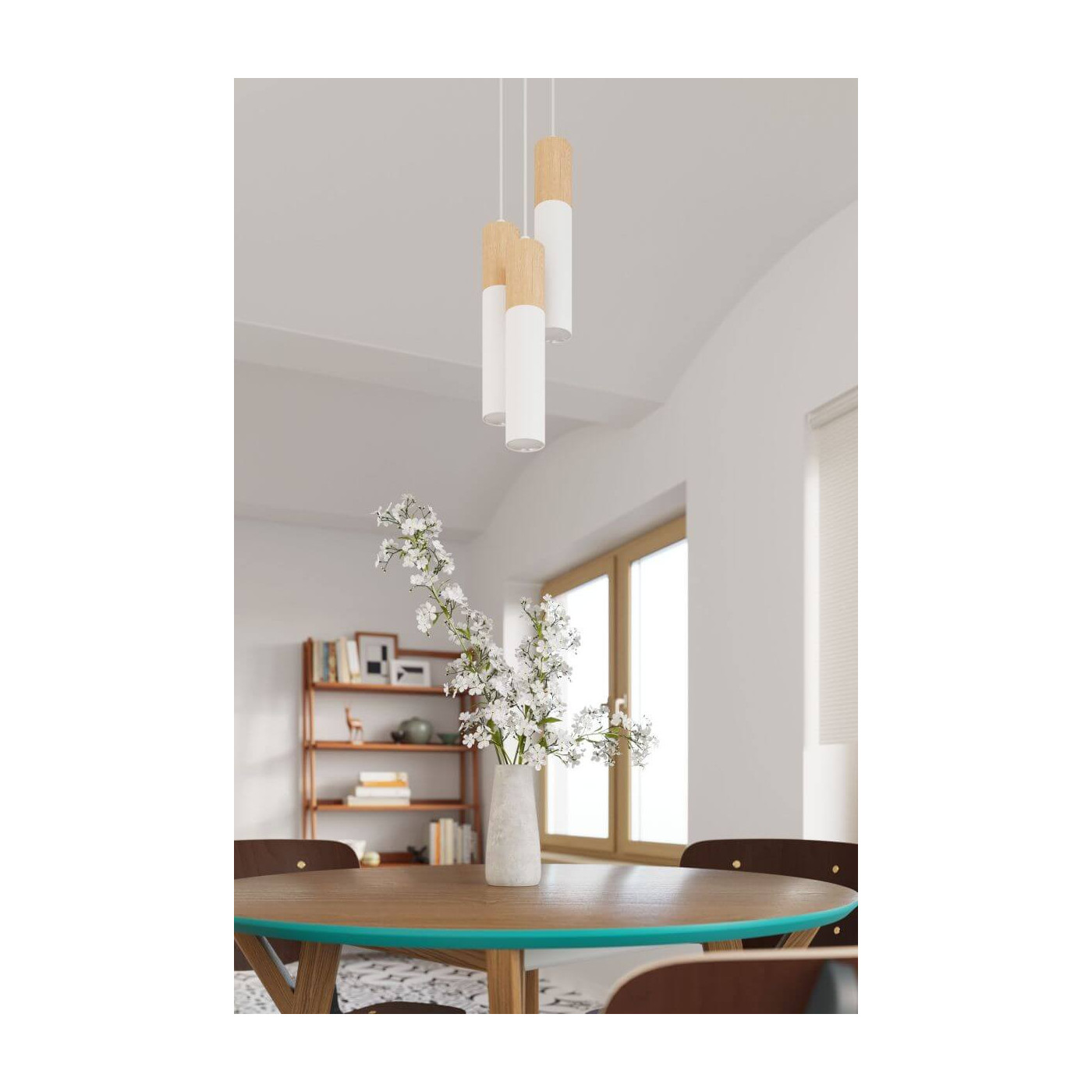 Lampa Wisząca Pablo 3 Biała SL.0630 Sollux