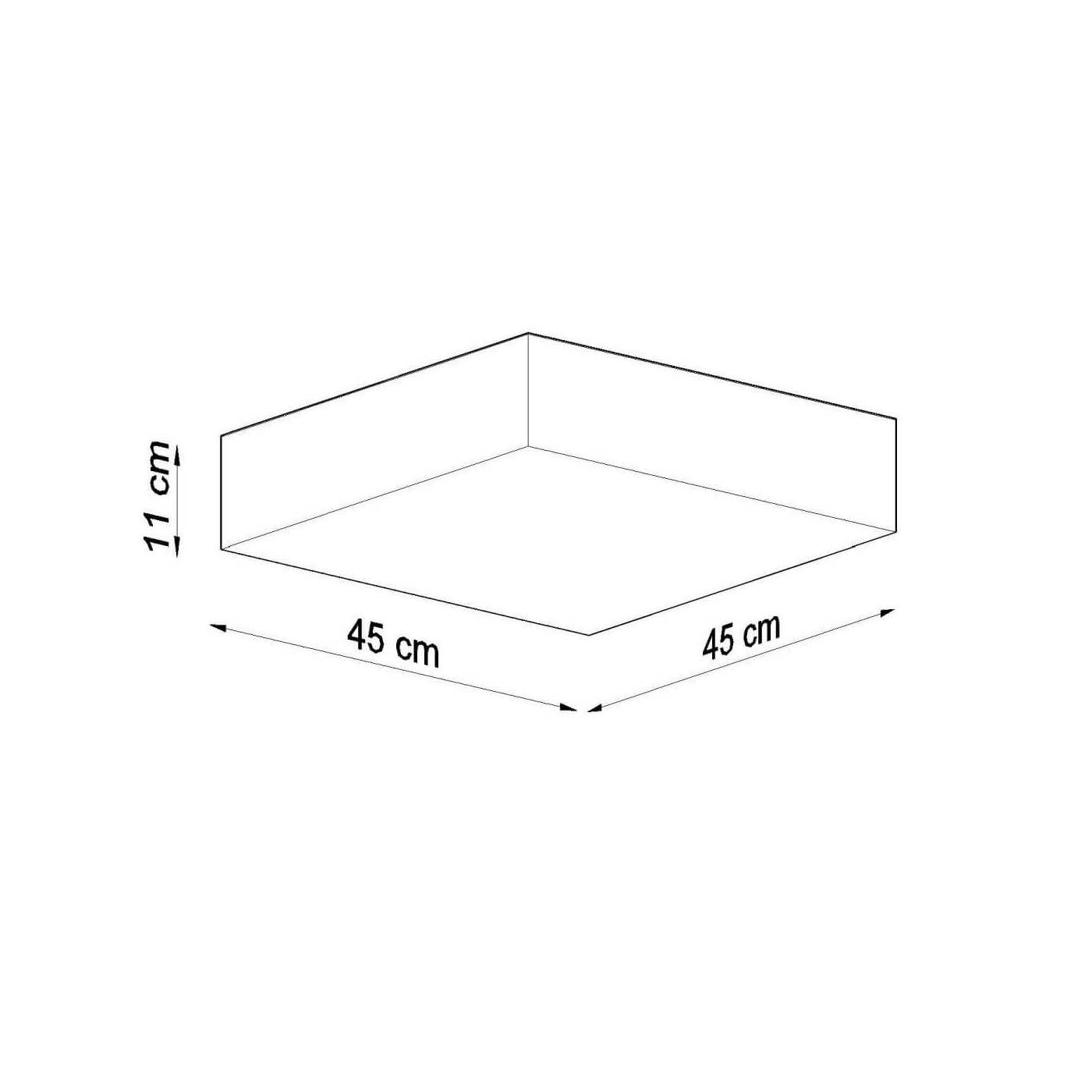 Plafon Horus 45 Czarny SL.0139 Sollux