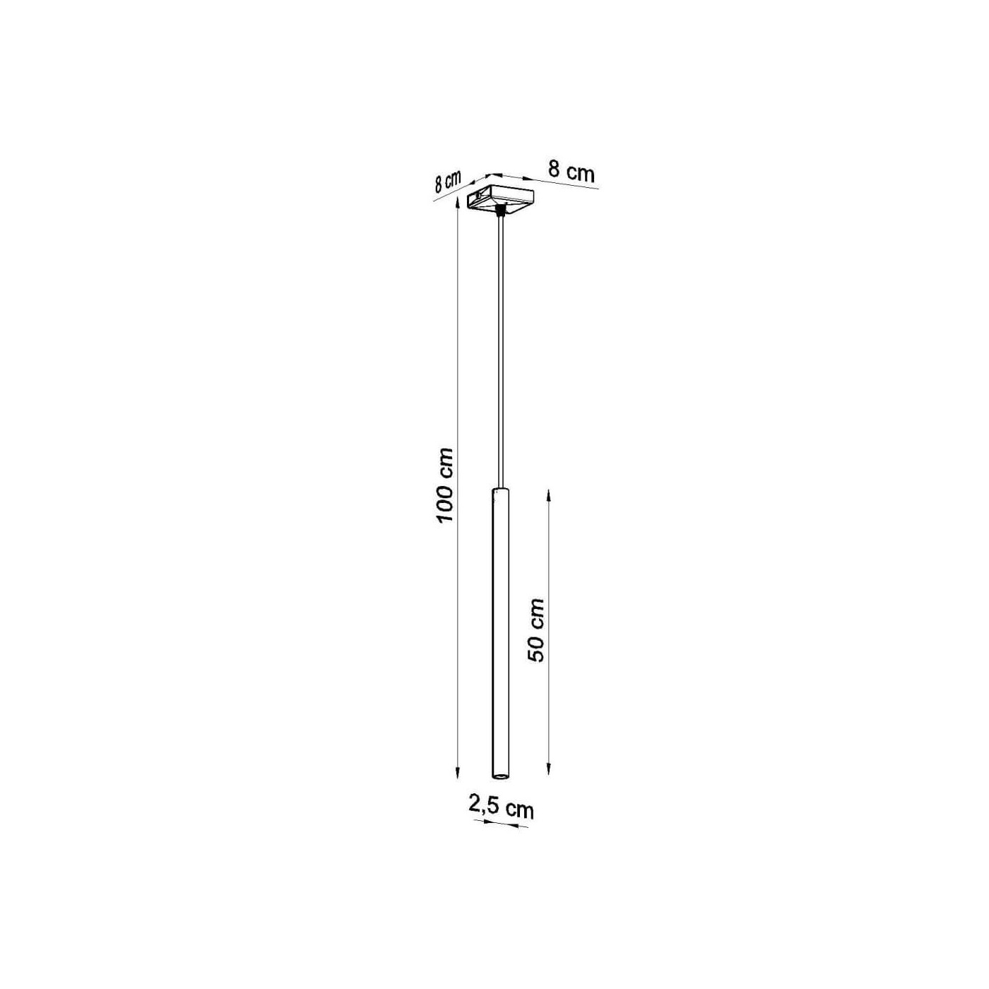 Lampa Wisząca Pastelo 1 Czarny SL.0469 Sollux