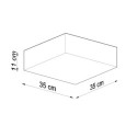 Plafon Horus 35 Czarny SL.0136 Sollux