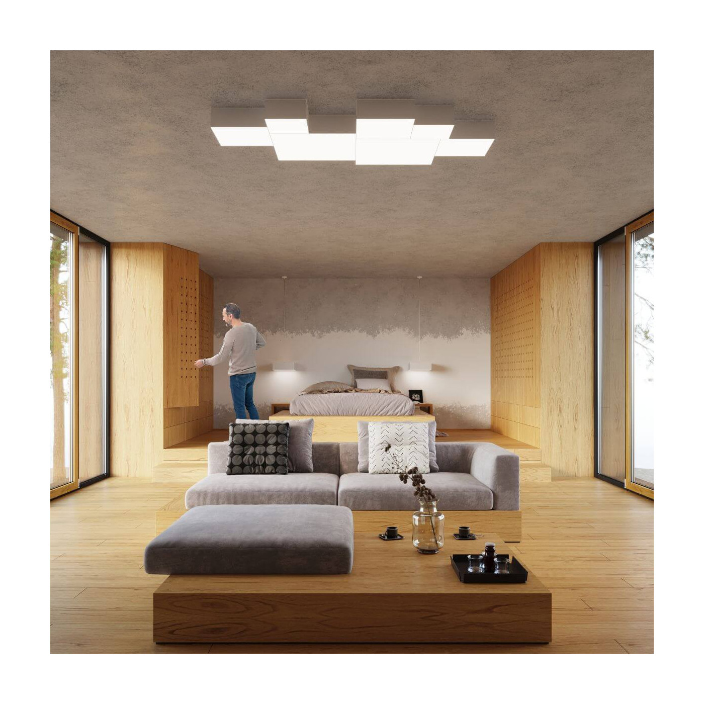 Plafon Horus 45 Biały SL.0141 Sollux