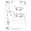 Plafon Horus 35 Biały SL.0138 Sollux