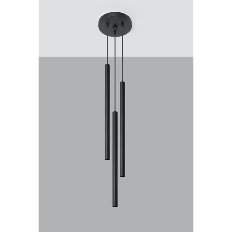 Lampa Wisząca Pastelo 3P Czarny SL.0471 Sollux
