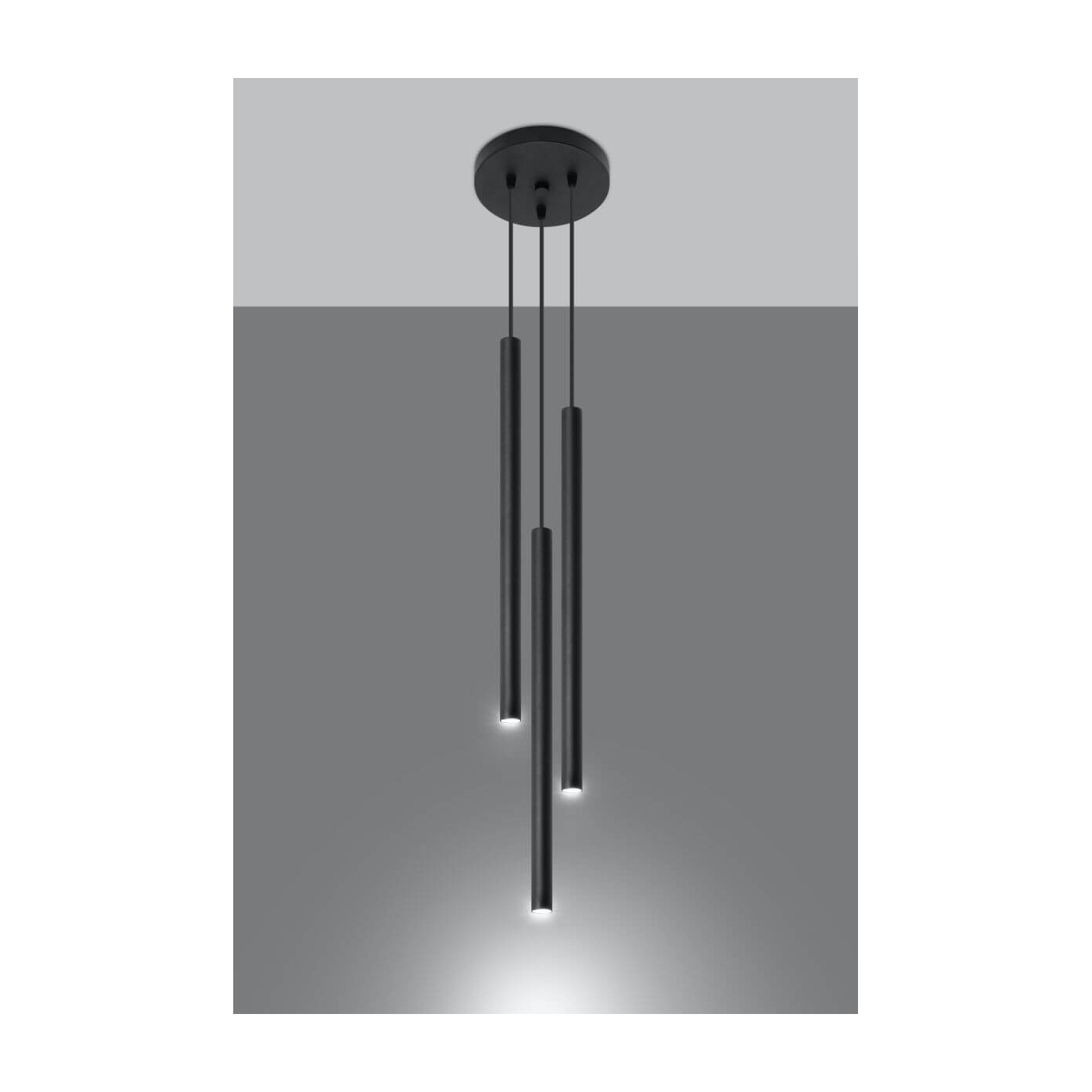 Lampa Wisząca Pastelo 3P Czarny SL.0471 Sollux
