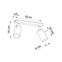 Plafon Ring 2 Szary SL.0450 Sollux