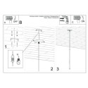 Lampa Wisząca Pastelo 1 Biały SL.0465 Sollux
