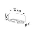Plafon Basic 2 Beton SL.0882 Sollux
