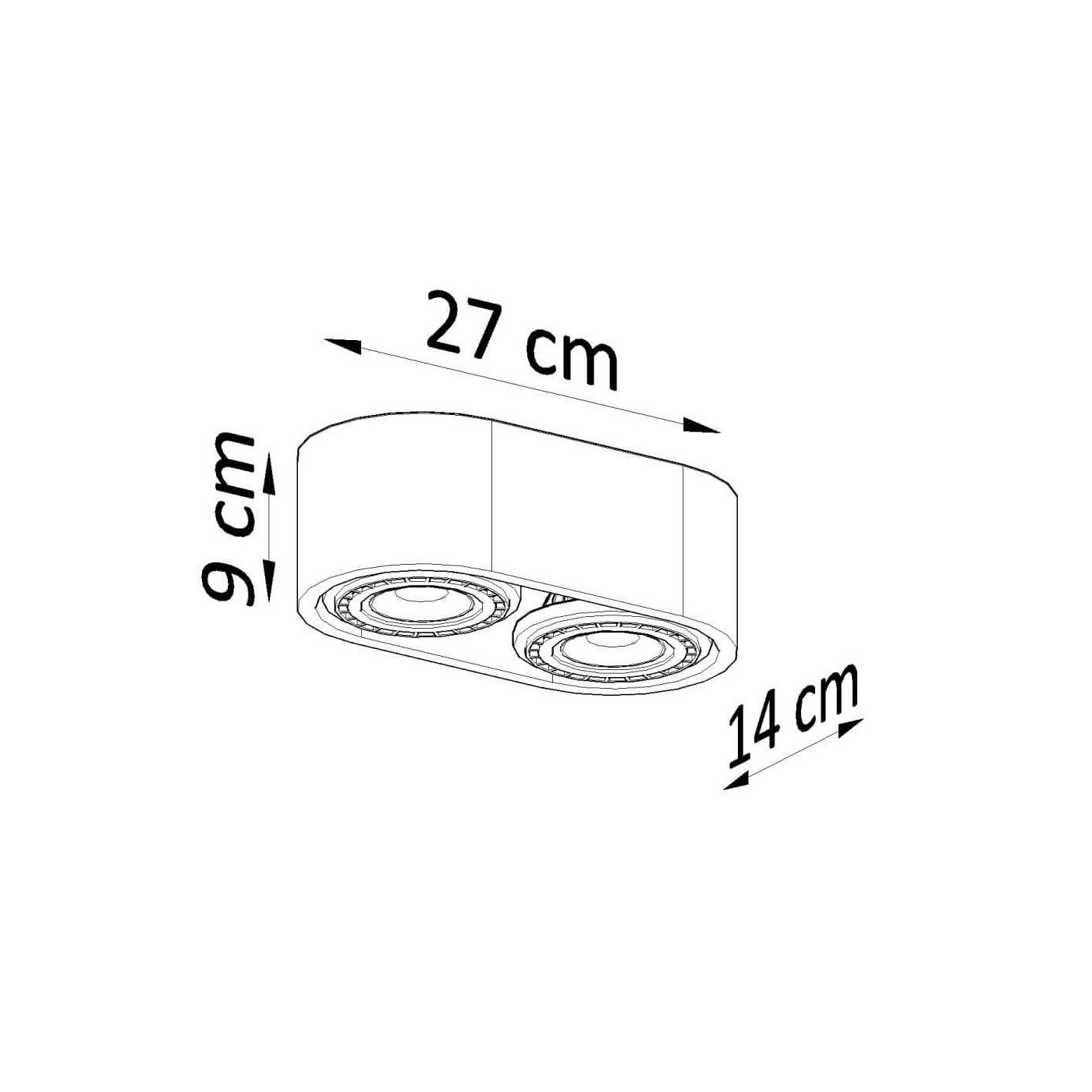 Plafon Basic 2 Beton SL.0882 Sollux