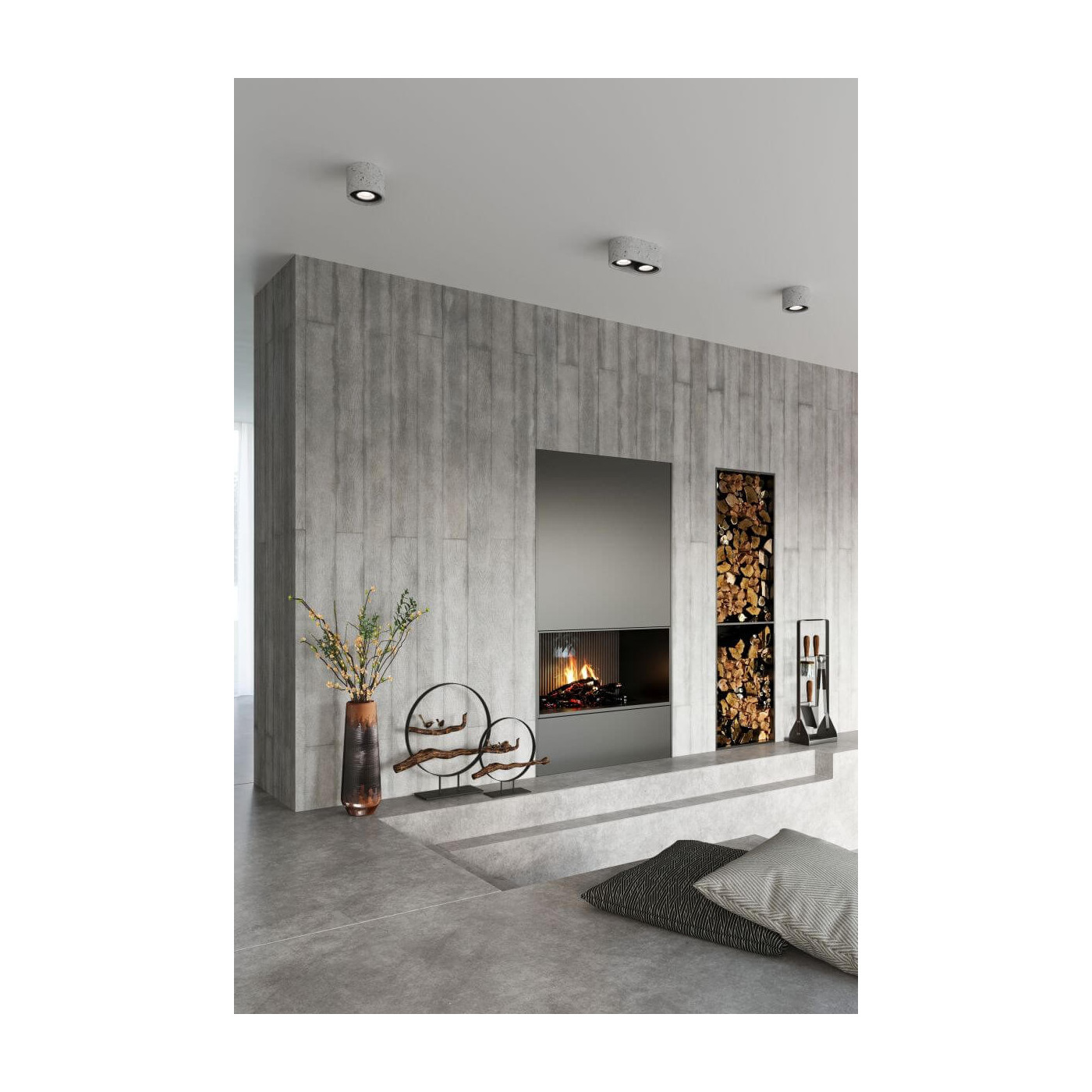 Plafon Basic 2 Beton SL.0882 Sollux