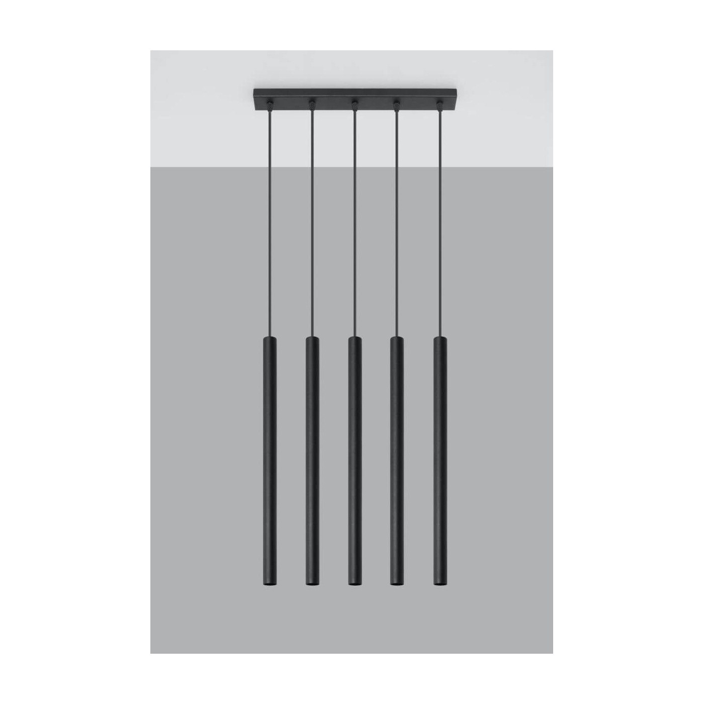 Lampa Wisząca Pastelo 5 Czarny SL.0472 Sollux