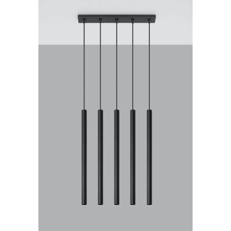 Lampa Wisząca Pastelo 5 Czarny SL.0472 Sollux